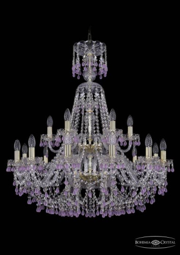Подвесная хрустальная люстра 1410 Bohemia 1410/12+6/300/XL-95/2d G V7010