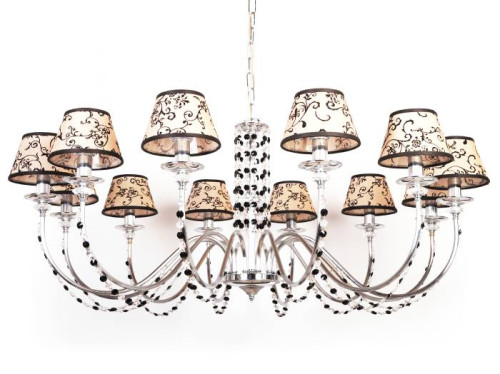 Подвесная люстра Doge Luce 50892(LAMP.111/12.02 SCHO.BLACK+TRANS.SHADE)