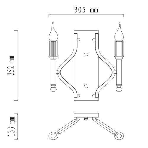 Настенное бра Chiaro Ирида 445021202