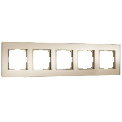 Рамка Werkel Senso шампань soft-touch W0053111/ Рамка на 5 постов Senso (шампань, стекло soft-touch)