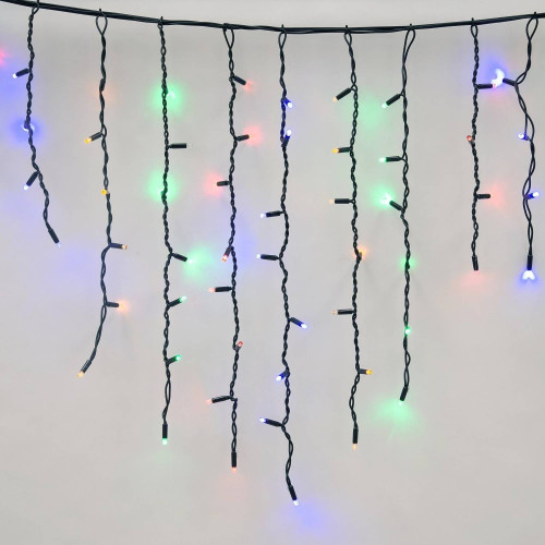 Бахрома светодиодная с эффектом мерцания, 3м Uniel ULD-B3010-200/TBK MULTI IP67