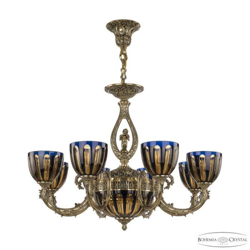 Подвесная люстра Bohemia Florence 71409P/8/210 GB P1 U Amber-Blue/H-1H FA4M