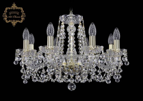 Подвесная хрустальная люстра 11.26 Art Classic 11.26.8.200.Gd.B