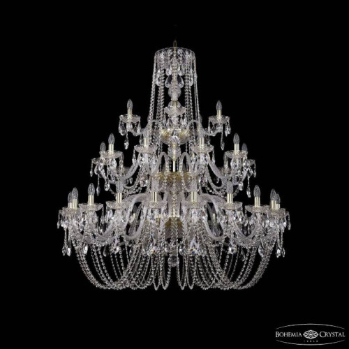 Подвесная хрустальная люстра 1402 Bohemia 1402/20+10+5/460/3d G