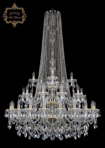 Подвесная хрустальная люстра 11.25 Art Classic 11.25.20+10+5.400.3d.h-168.Gd.Sp