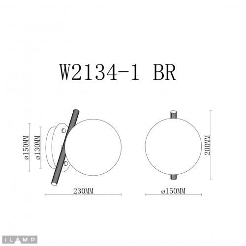 Настенное бра iLamp Golden W2134-1 BR