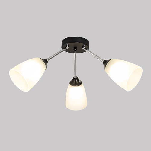 Люстра потолочная, 3*E27, черный+хром MD.2167-3-S-BK+CH