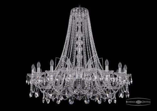 Подвесная хрустальная люстра 1411 Bohemia 1411/18/400/h-113 Ni