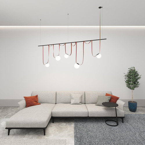 Комплект ременной трековой системы на штанге Rod Denkirs Belty Set DK55SET08-01-BR