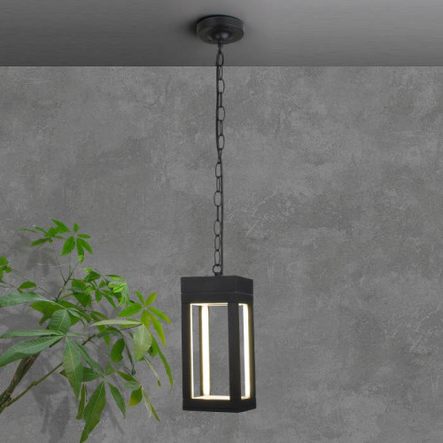 Уличный подвесной светильник Elektrostandard Frame 1528 TECHNO LED Frame чёрный