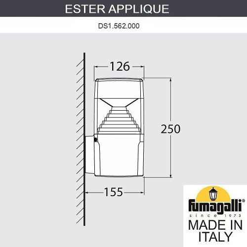 Уличный настенный светильник Fumagalli Ester DS1.562.000.AXD1L