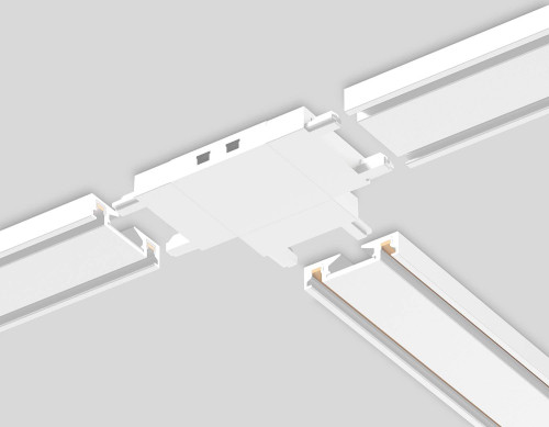Коннектор T-образный для накладного шинопровода Magnetic Ultra Slim Ambrella Track System GV1118