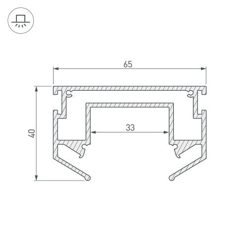 Профиль-держатель для установки трека Arlight 033090