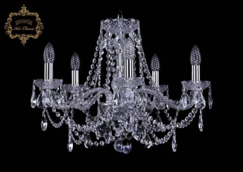 Подвесная хрустальная люстра 11.25 Art Classic 11.25.5.200.Cr.Sp