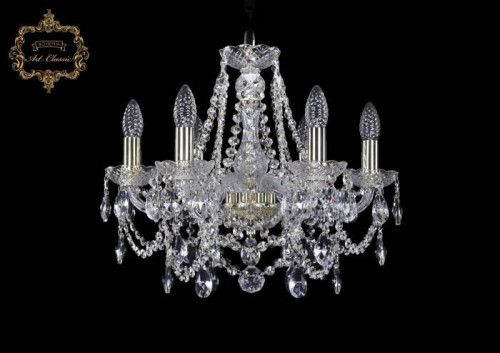 Подвесная хрустальная люстра 11.25 Art Classic 11.25.6.165.Gd.Sp