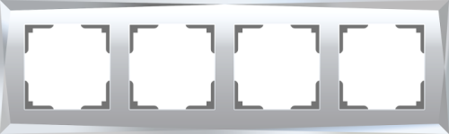 Рамка Werkel W0041220/ Рамка на 4 поста Diamant (зеркальный)