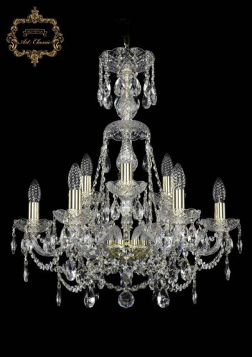 Подвесная хрустальная люстра 11.25 Art Classic 11.25.6+3.200.XL-66.Gd.Sp