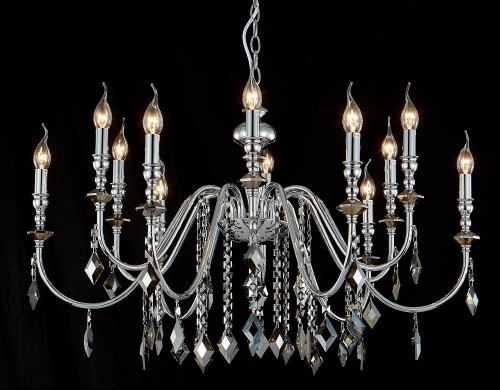 Подвесная люстра Crystal Lux Mercedes MERCEDES SP6+6 CHROME/SMOKE