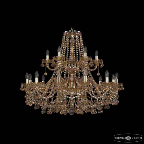 Подвесная хрустальная люстра 1409 Bohemia 1409/12+6/360/2d G M777
