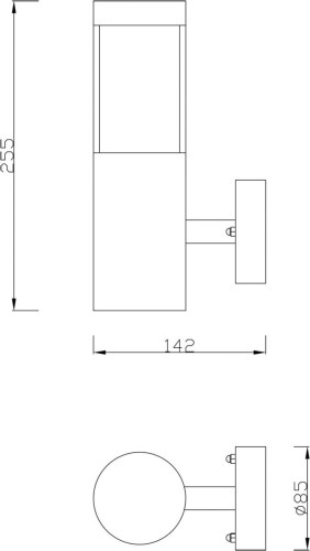 Уличный настенный светильник Deko-Light Porrima 731107