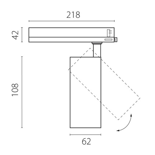 Трековый светильник Lightstar Alta Base A5137TRIAC