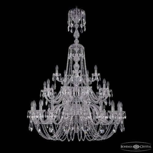 Подвесная хрустальная люстра 1402 Bohemia 1402/20+10+5/400/XL-158/3d Ni