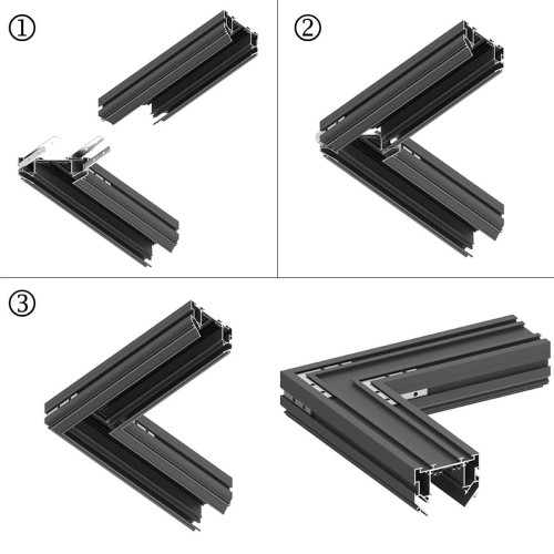 Соединительная планка угловая для шинопроводов арт.135304-135305 Novotech Vector 135306