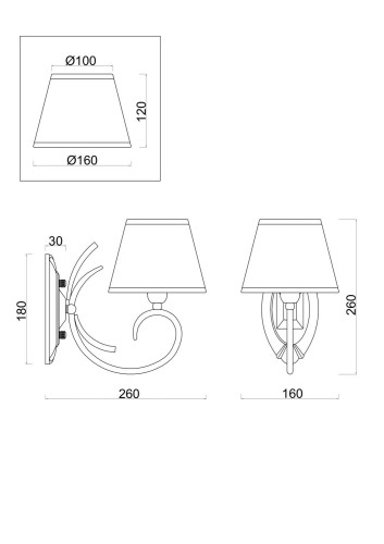 Настенное бра Freya Gisela FR2013WL-01G