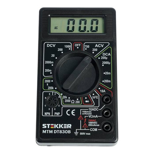 Мультиметр цифровой, портативный,1999 отсчетов Stekker MTM DT830B 49992