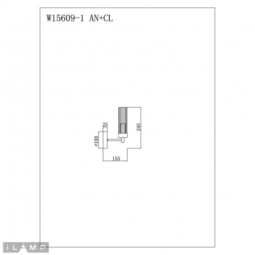 Настенное бра iLamp Evolution W15609-1 AN+CL