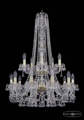 Подвесная хрустальная люстра 1409 Bohemia 1409/10+5/240/h-91/2d G