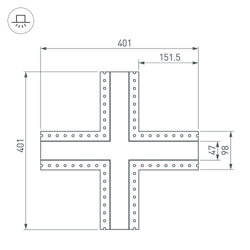 Крестовина Arlight 030109