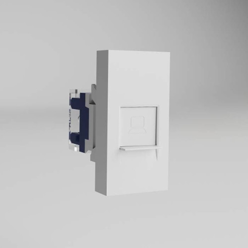 Розетка Werkel W1281101/ Модульная розетка Ethernet RJ-45 6 cat. 22,5*45 (белый)