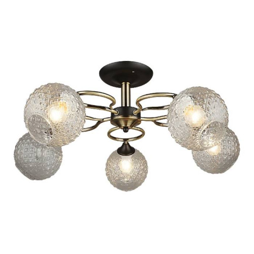 Потолочная люстра ЭкономСвет 12141 12141/5BK+AB CL