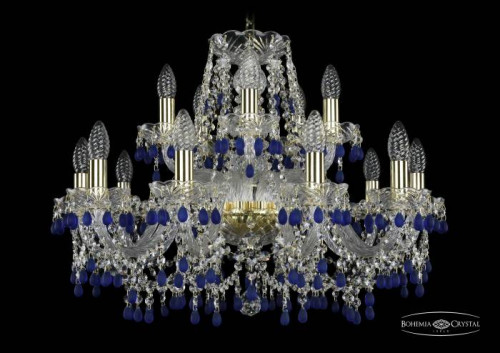 Подвесная хрустальная люстра 1410 Bohemia 1410/10+5/240 G V3001