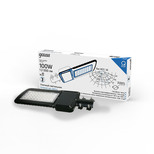 Консольный уличный светильник Gauss Qplus 629535300
