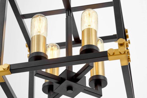 Люстра на штанге Lumina Deco Waldorf LDP 1140-4 BK+MD