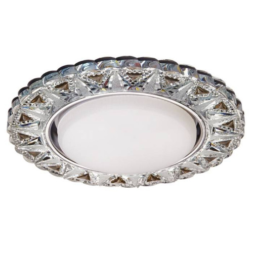 Светильник GX53+LED 4W 4000K, встраиваемый ПОЛИКРИСТАЛЛ CH/CLEAR+BK IL.0028.1318