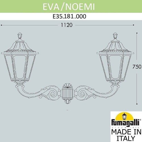Уличный настенный светильник Fumagalli Noemi E35.181.000.WXH27