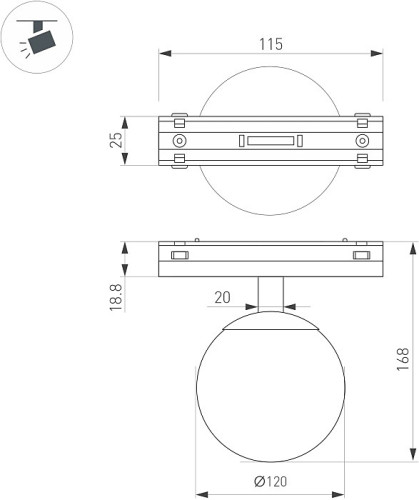 Трековый светильник Arlight Mag-Vibe 044457