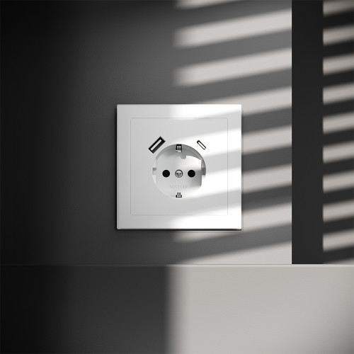 Розетка (Белый) Voltum Voltum S70 VLS040502