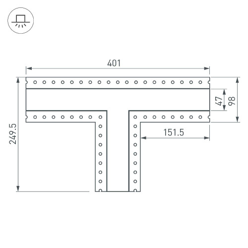 Тройник Arlight 030107