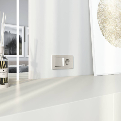 Выключатель Werkel W1212104/ Выключатель одноклавишный проходной с подсветкой (дымчатый)