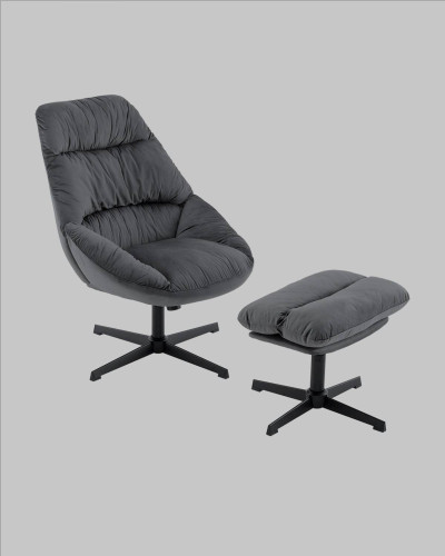 Кресло Stool Group Оррелл QH-8347KT-OT HLR-21 dark grey