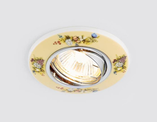 Встраиваемый светильник с цветочками Design D2950 BG Ambrella