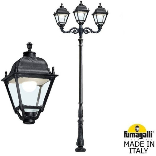 Столб фонарный уличный Fumagalli Simon U33.205.M21.AXH27