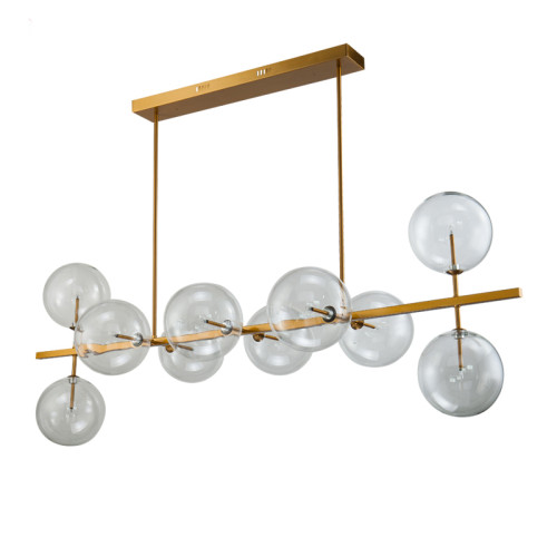 Люстра на штанге Delight Collection Globe Mobile KG0965P-10L brass
