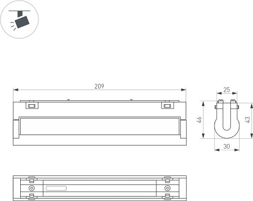 Трековый светильник Arlight Mag-Vibe 044425