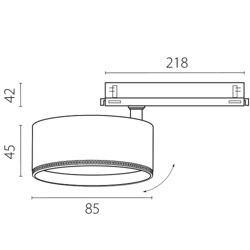 Трековый светильник Lightstar Alta Pro A5546DALI