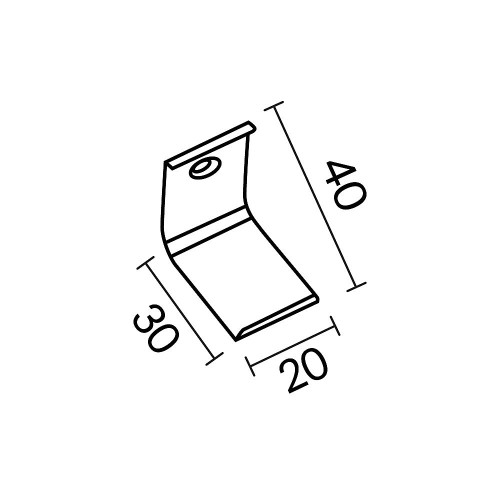 Комплект креплений (для профиля 30×30) 4 шт., Maytoni Накладной профиль 642074